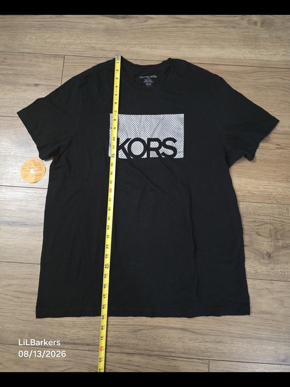 Michael Kors Men's Black KORS Logo Crew Neck T-Shirt